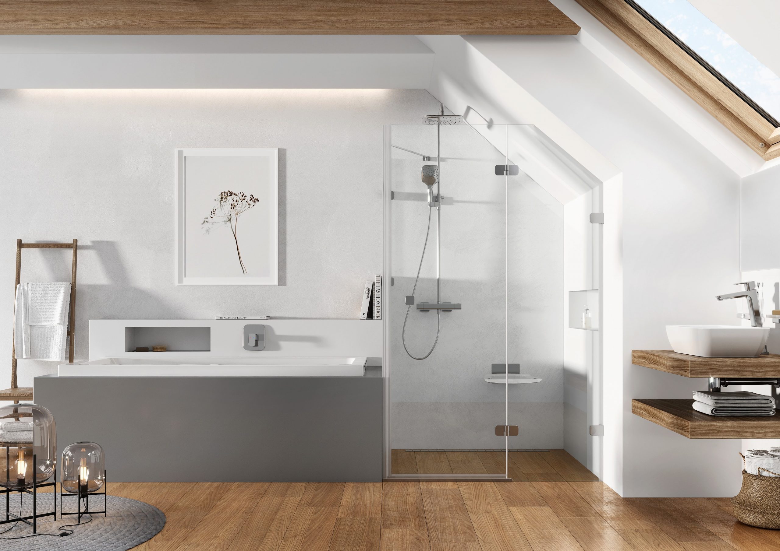 A RAVAK konfigurátorával 6 egyszerű lépésben a szokványostól eltérő szélességű, mélységű és magasságú zuhanykabin tervezhető.